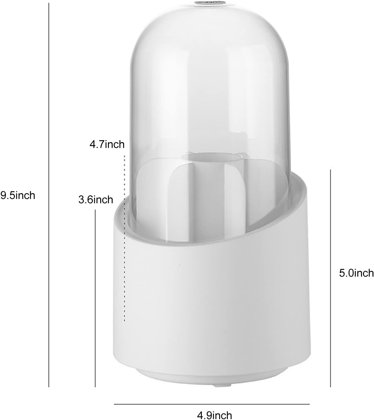 Rotating Makeup Brush Storage Box | Desktop Cosmetic Organizer