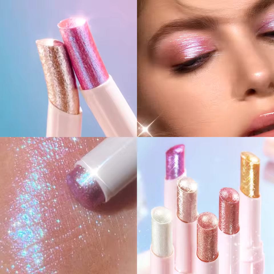 Jelly Highlighter Stick Glitter Eyeshadow, Lip Balm & Face Highlighter
