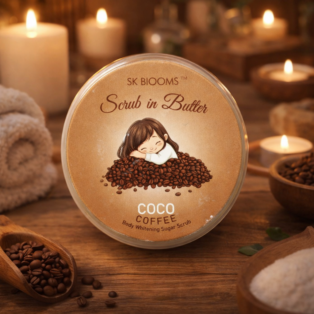 Blooms Coco Coffee Scrub in Butter