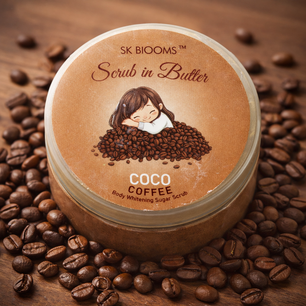 Blooms Coco Coffee Scrub in Butter